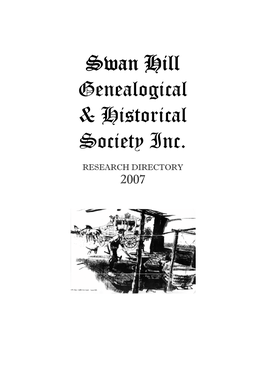Swan Hill Genealogical & Historical Society Inc