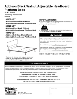 Assembly Instructions Model