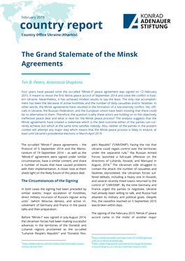 The Grand Stalemate of the Minsk Agreements