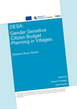DESA: Gender Sensitive Citizen Budget Planning in Villages Baseline Study Report