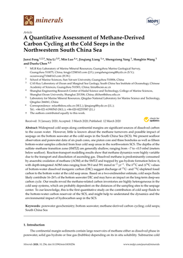 A Quantitative Assessment of Methane-Derived Carbon Cycling at the Cold Seeps in the Northwestern South China Sea