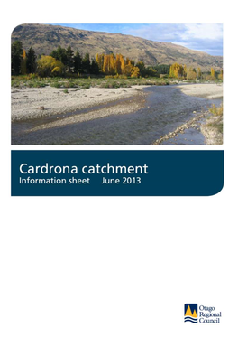 Cardrona Minimum Flow Information Sheet