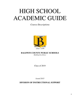 HIGH SCHOOL ACADEMIC GUIDE Course Descriptions