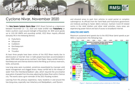 Cyclone Nivar, November 2020 and Elevated Areas to Park Their Vehicles to Avoid Partial Or Complete Submergence