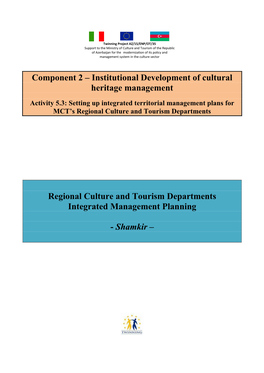 Shamkir Regional Culture and Tourism Department Integrated Management Plan