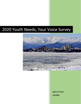 2020 Youth Needs, Your Voice Survey Analysis