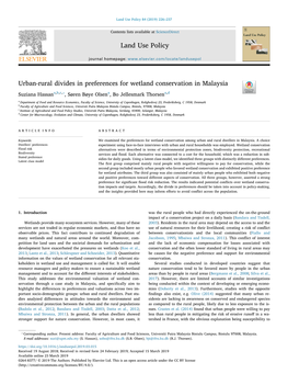 Urban-Rural Divides in Preferences for Wetland