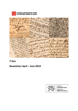 Y Gen Newsletter April – June 2019