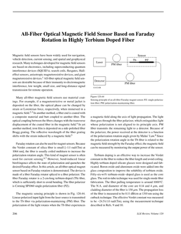 All-Fiber Optical Magnetic Field Sensor Based on Faraday Rotation in Highly Terbium Doped Fiber