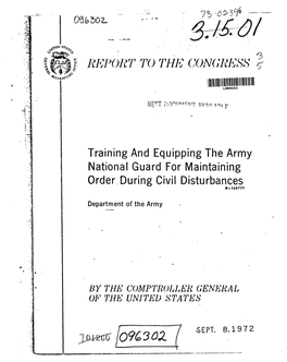 B-160779 Training and Equipping the Army National Guard For