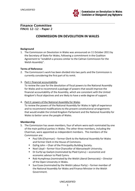 Commission on Devolution in Wales