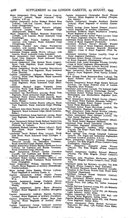 4268 Supplement to the London Gazette, 23 August, 1945