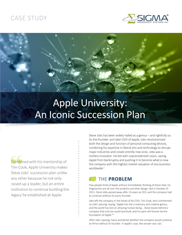 Apple University: an Iconic Succession Plan