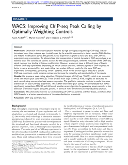 Improving Chip-Seq Peak Calling by Optimally Weighting Controls