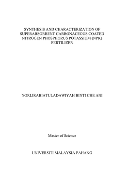 UMP Thesis Template