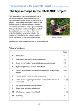 The Nyckelharpa in the CADENCE Project