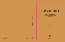 BARNABITI STUDI 35 (2018), Pp
