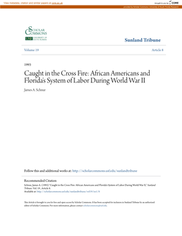 African Americans and Florida's System of Labor During World War II James A