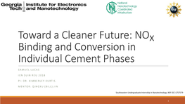 Nox Binding and Conversion in Individual Cement Phases