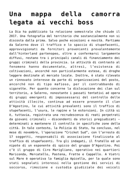 Una Mappa Della Camorra Legata Ai Vecchi Boss