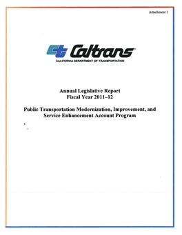 Public Transportation Modernization, Improvement, and Service Enhancement Account Program Background