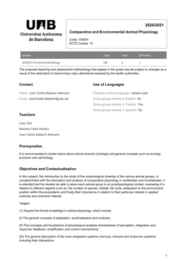 Comparative and Environmental Animal Physiology