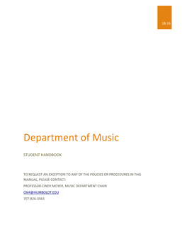 Department of Music