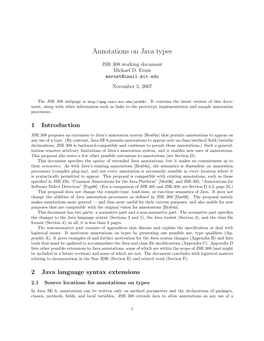 Annotations on Java Types