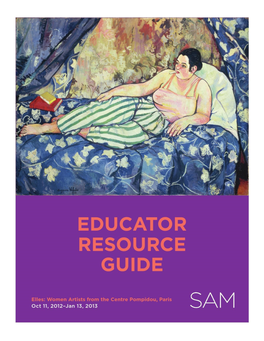 Educator Resource Guide: Elles: Women Artists from the Centre