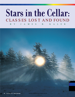 Stellar Spectral Classification Article