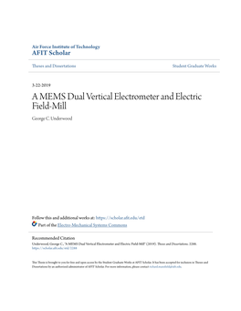 A MEMS Dual Vertical Electrometer and Electric Field-Mill George C