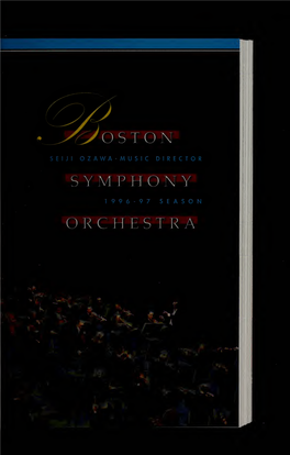 Boston Symphony Orchestra Concert Programs, Season 116, 1996