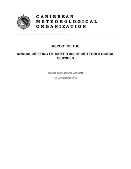 Report of the Annual Meeting of Directors of Meteorological Services