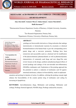 World Journal of Pharmaceutical Research Rafik Et Al