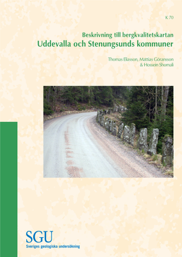 Beskrivning Till Bergkvalitetskartan Uddevalla Och Stenungsunds Kommuner