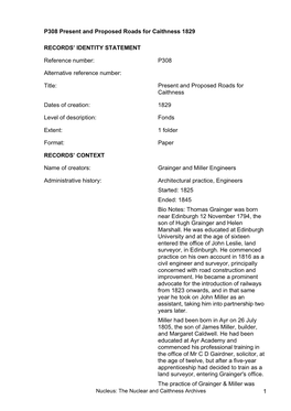 1 P308 Present and Proposed Roads for Caithness