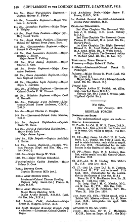 140 Supplement to the London Gazette, 2 January, 1919