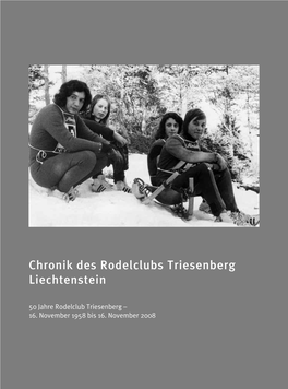 Chronik Des Rodelclubs Triesenberg Liechtenstein