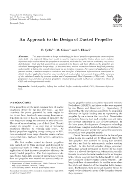 An Approach to the Design of Ducted Propeller