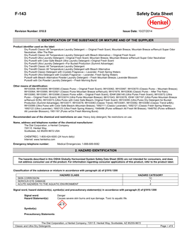 F-143 Safety Data Sheet