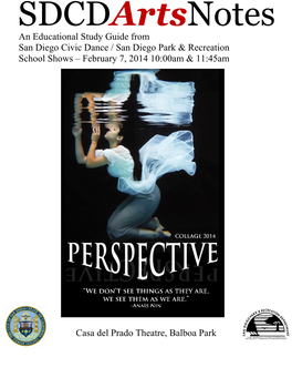 An Educational Study Guide from San Diego Civic Dance / San Diego Park & Recreation School Shows – February 7, 2014 10:00A