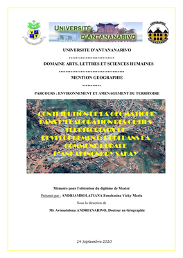 Contribution De La Geomatique Dans L’Elaboration Des Outils Territoriaux De Developpement: Pudi Dans La Commune Rurale D’Ankadinondry Sakay