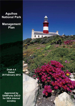 Agulhas National Park Management Plan for the Cape Agulhas Lighthouse Area