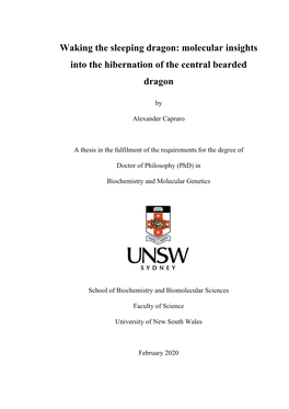 Molecular Insights Into the Hibernation of the Central Bearded Dragon