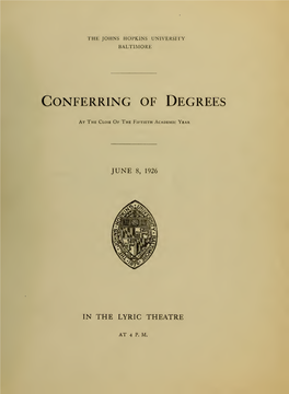 Commencement 1920-1940