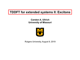 TDDFT Excitons