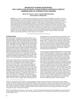 Why Large Logs Support Characteristic Saproxylic Beetle Assemblages of Conservation Concern