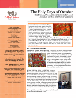 October Holy Days, Observances, and Celebrations.Pub