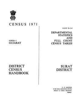 District Census Handbook, Surat, Part X-C-I, Series-5