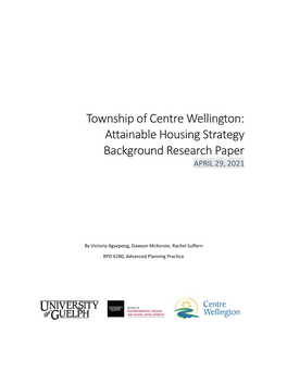 Attainable Housing Strategy Background Research Paper APRIL 29, 2021